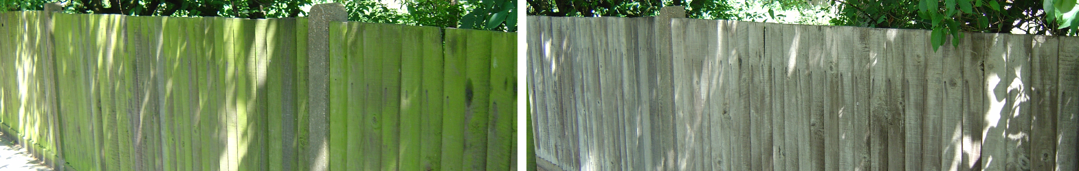 difference in quality of fence before and after