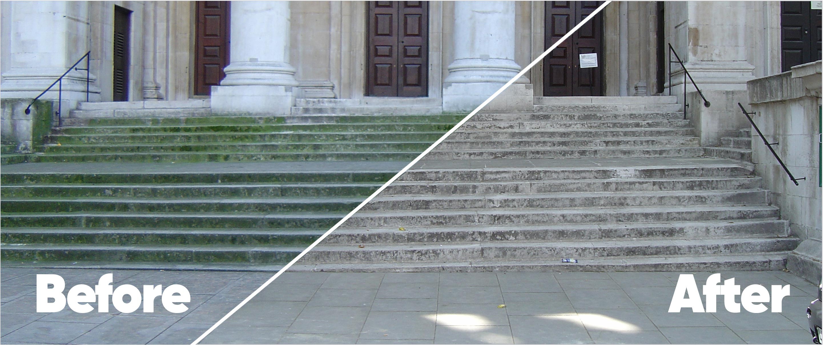Before and after of steps different angle