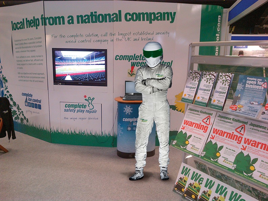 The Complete Weed Control Stig on Harrogate Stand